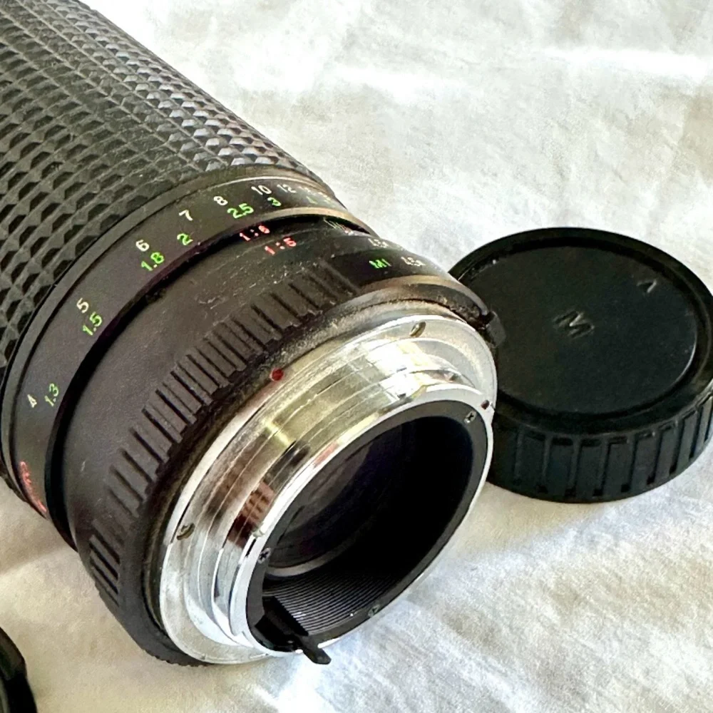 VINTAGE 1980s OZUNON MC AUTO TELE ZOOM TELEPHOTO SLR CAMERA LENS 75-200mm f 4.5